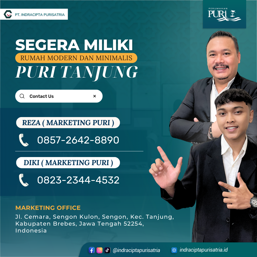 Perumahan terbaik di Brebes, Puri Tanjung Brebes. Lokasi Strategis Dekat kota Brebes & Kawasan Industri di Brebes