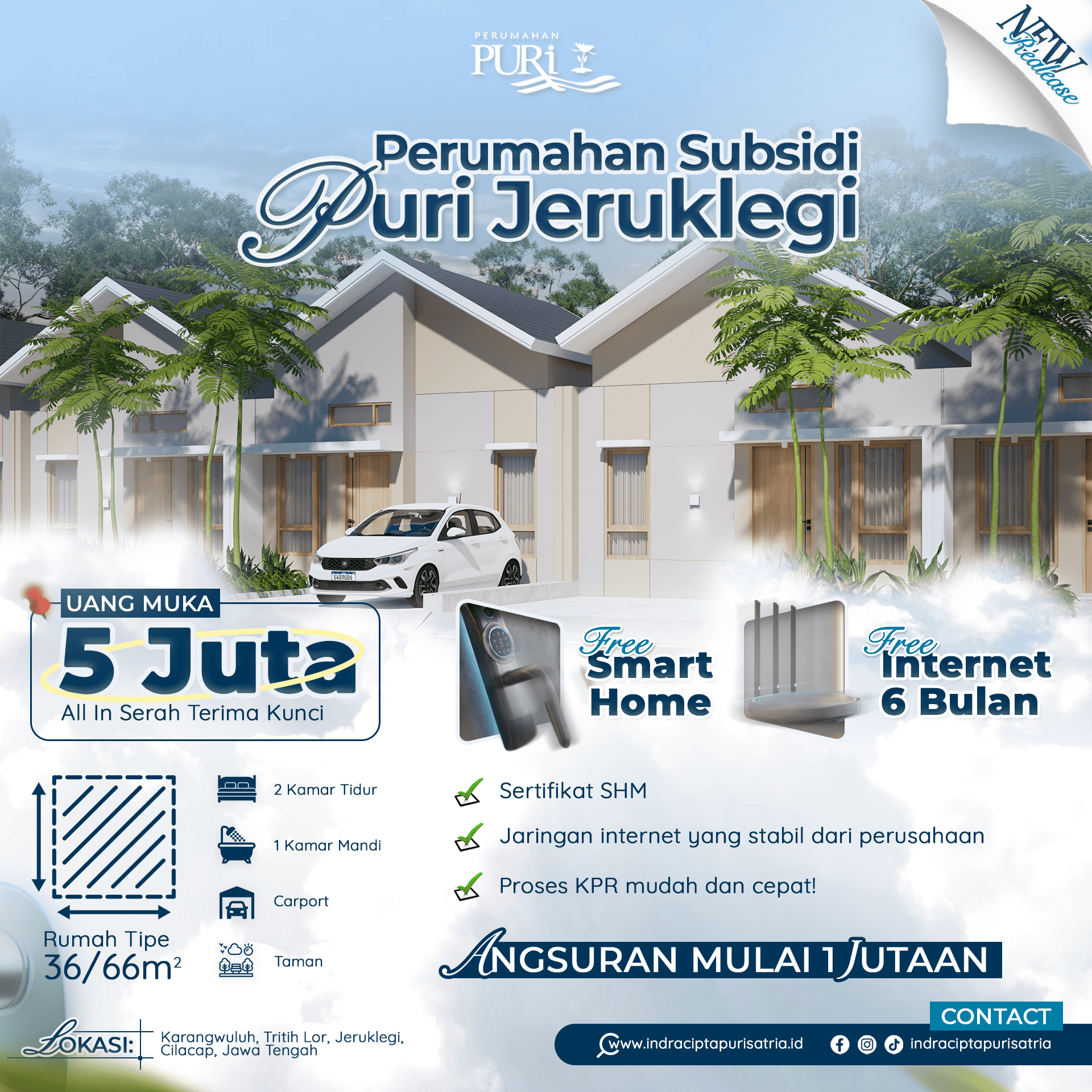 Puri Jeruklegi Perumahan Subsidi Cilacap Lokasi Strategis Bisa KPR Proses Cepatt & Mudah