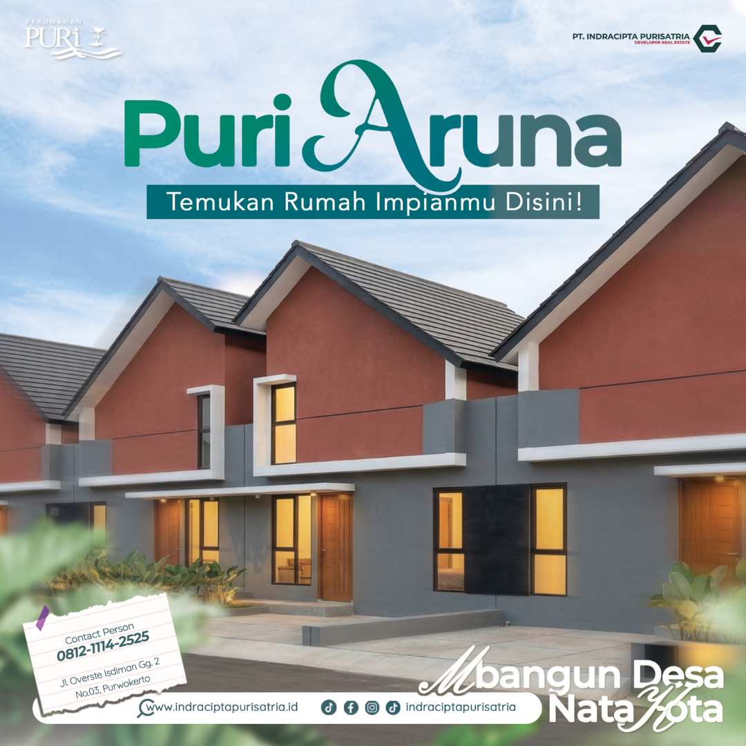 puri aruna perumahan terbaik lokasi strategis dekat tengah kota purwokerto